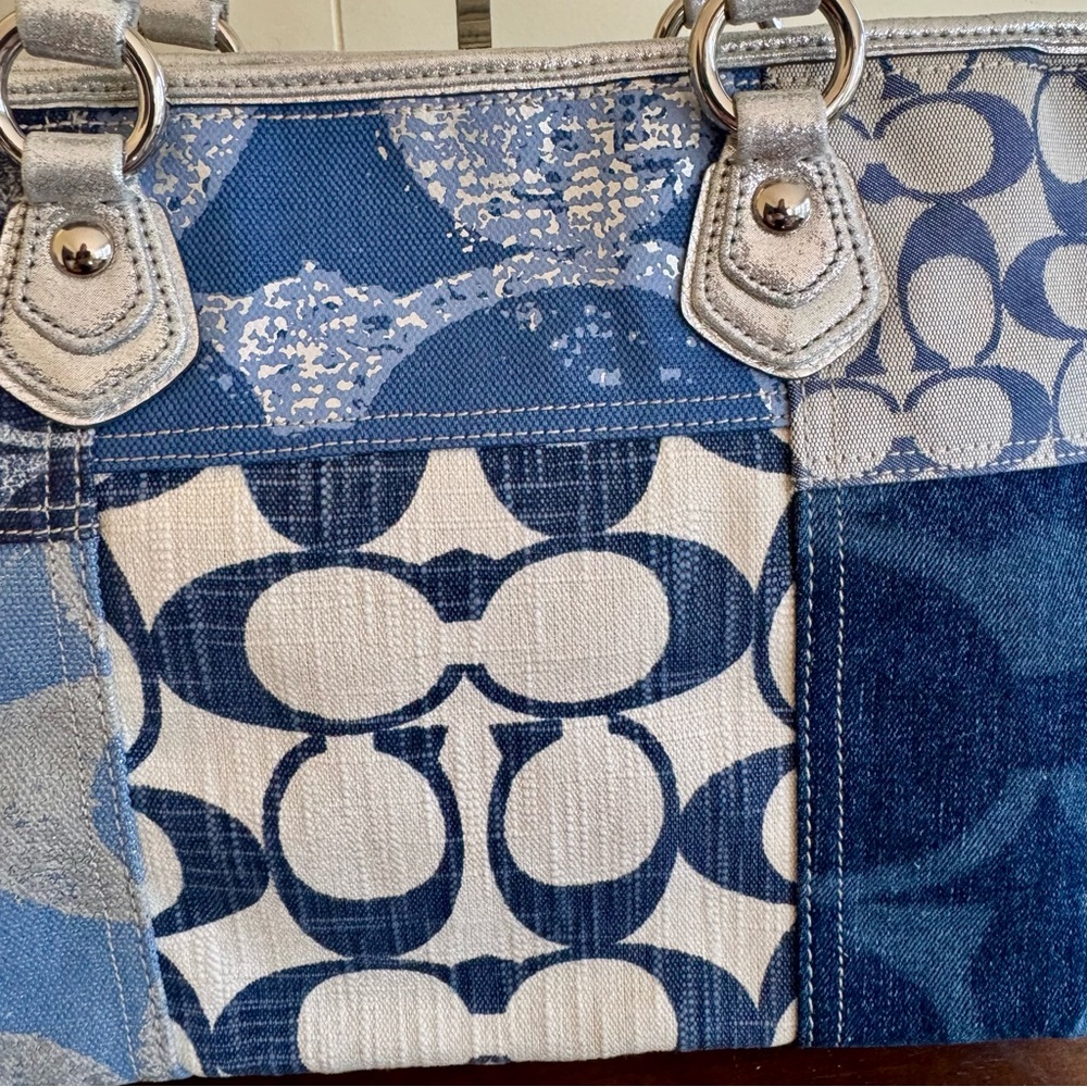 Coach Poppy Denim Patchwork Tote 2010 Style 16926 - Picture 9 of 16